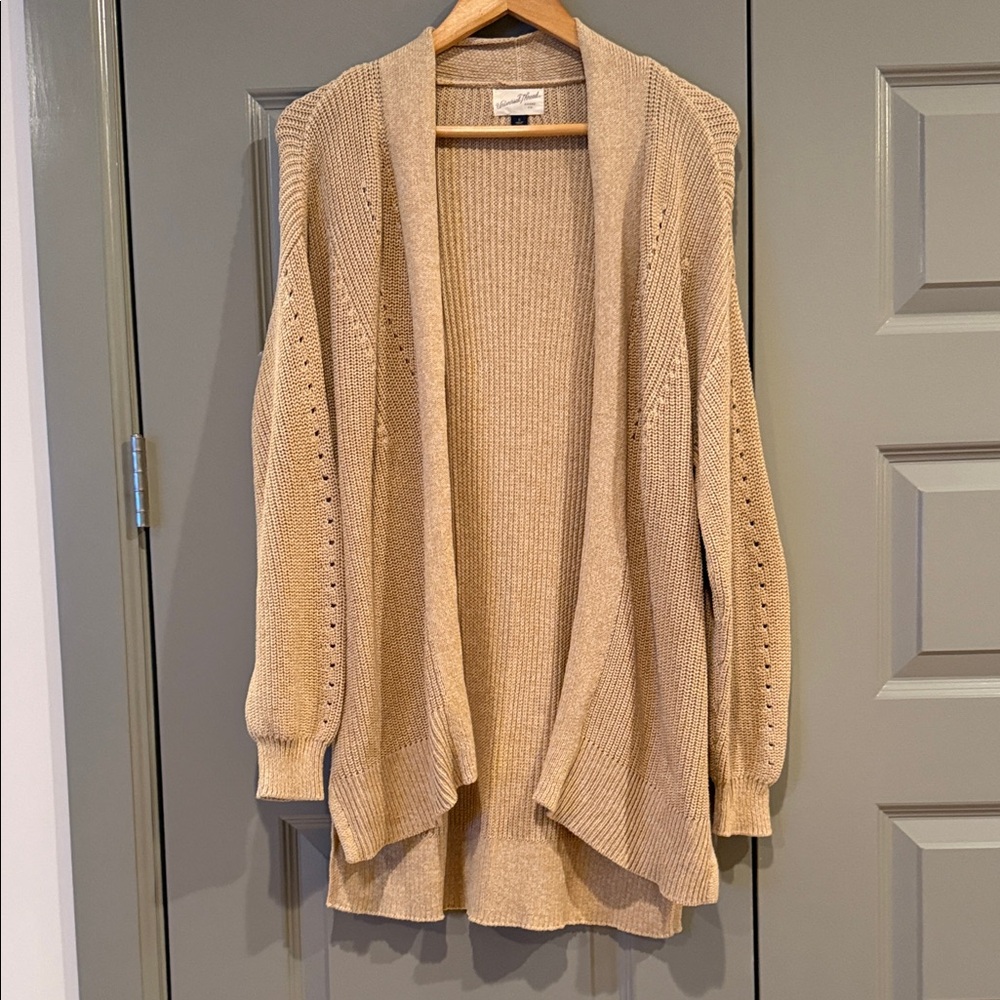 LAST CALL! Universal Thread Tan Open-Front Cardigan Sweater